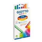 Giz Pastel Oleoso GIOTTO Olio Maxi - Caixa com 12 cores