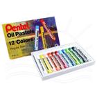 Giz Pastel Oleoso para Desenhar Pentel - 12 Cores