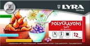 Giz Pastel Seco Lyra Polycrayons Soft 12 Cores