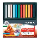 Giz Pastel Seco Lyra Polycrayons Soft 12 Cores