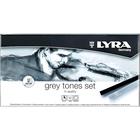 Giz Pastel Seco Lyra Rembrandt Grey Tones Tons de Cinza Set 12 Cores