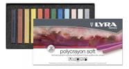 Giz Pastel Seco macio Lyra Polycrayon 12 carre cores