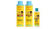 Glatten Cachos Fortes Shampoo e Condicionador e Leave-in