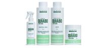 Glatten Quiabo e Chá Verde Shampoo e Condicionador e Máscara e Leave-in