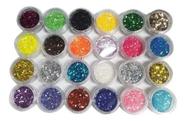 Glitter Encapsulado Flocado Para Unhas 24 Lindas Cores 24un