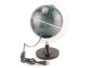 Globo Celeste 88 Constelações Decorativo Iluminado 21cm Com Luz De Led Branco Base Preta Luminária Abajur