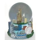 Globo De Neve Musical Chicago Windy City 18 Cm Altura