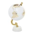 Globo decorativo Deco 79 em alumínio com base em mármore 28 cm dourado