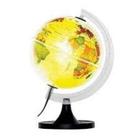 Globo Terrestre 21Cm Aquarela Amarelo Led Branco/Preta310979