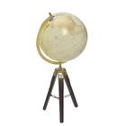 Globo terrestre decorativo creme dourado e marrom 56,5cm