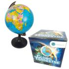 Globo Terrestre Decorativo Mapa Mundi Giratório 360 23cm Polipropileno PVC Apoio De Mesa Escritório Professores Alunos Sala Consultório Decoração