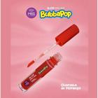 Gloss Brilho Labial Bubbapop Sabor Morango 1Un - Miss Pop