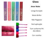 Gloss Labial, Lip Magic Amar Make, Hidratação, Acabamento Impecável, Conforto e Brilho Duradouro