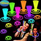 Glow Sticks Leetous - Pacote com 100 Unidades (8cm) + Acessórios de Páscoa