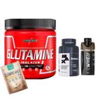 Glutamina Isolates - 300g - Integralmédica + Ômega 3 - 90 Cápsulas - Max + Dose + Shake - Dux