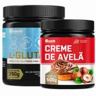 Glutamina Pura 250g + Creme Avelã Fit 500g Growth Supplement