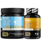 Glutamina Pura 250g + Vitamina C 120 Caps Growth Supplements