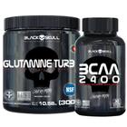 Glutamina Turbo 300g + Bcaa 2400mg 30 Caps Black Skull