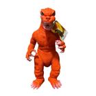 Godzilla Dinossauro Articulado Monstro Modelo Brinquedo Laranja - toys