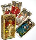 Golden Art Nouveau Tarot Deck Tarô Nova Arte Dourada Baralho de Cartas de Oráculo