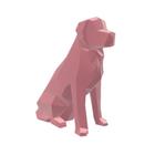 Golden Retriever Geometrico Low Poly Decoração 3D