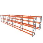 Gondola 10 mini porta pallet 250 kg 180x200x60 (CxLxP) cinza com laranja sem bandejas mini porta palete mini porta pallets paletes