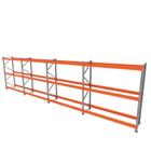 Gondola 4 mini porta pallet 250 kg 180x200x60 (CxLxP) cinza com laranja sem bandejas mini porta palete mini porta pallets paletes