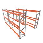 Gondola 4 mini porta pallet 250 kg 180x200x60 (CxLxP) cinza com laranja sem bandejas mini porta palete mini porta pallets paletes