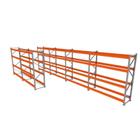 Gondola 6 mini porta pallet 250 kg 180x200x60 (CxLxP) cinza com laranja sem bandejas mini porta palete mini porta pallets paletes