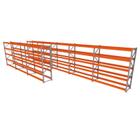 Gondola 8 mini porta pallet 250 kg 180x200x60 (CxLxP) cinza com laranja sem bandejas mini porta palete mini porta pallets paletes