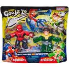 Goo JIT ZU - 2 Bonecos Elasticos Homem ARANHA e DR. Octopus SUNNY