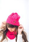 Gorro Boina Feminina com Cachecol Gola Kit em Lã Premium