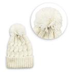 Gorro de Frio Touca c/ Pompom Super Macia Confortável Branca