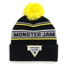 Gorro de inverno com logotipo Monster Jam preto/amarelo para adultos