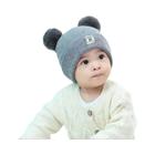 Gorro de Inverno Infantil de Malha - Quente, com Pompom e Cor Sólida