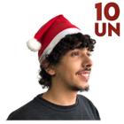 Gorro de Natal Vermelho do Papai Noel Feltro 10 Unidades