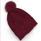 Gorro Feminino Tricotado De Inverno Com Pompom Estação Outono Lindo Mulher Colorido Pelinho Lã Capuz Toca Quentinho Luxo