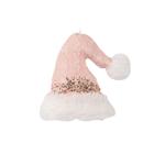 Gorro Papai Noel Pendente Rosa 12cm - Tok da Casa