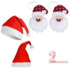 Gorro Papai Noel Touca Papai Noel Enfeite Natal 2 Unidades