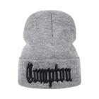 Gorro Unissex com Letras Compton Bordadas - Quente para Outono/Inverno