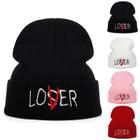 Gorro Unissex Quente para Outono/Inverno - Boné com Letras Bordadas