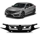 Grade Civic 2017 a 2018 Com Furo para Sensor Black Piano