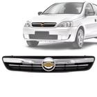 Grade Dianteira Radiador Corsa 2008 a 2012 Montana 2008 a 2010 Preta Com Friso Cromado