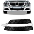 Grade DRL aplique cromado Mercedes C180 C200 2012 a 2014