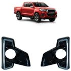 Grade Moldura Farol de Milha Hilux Pickup 2019 2020 Black Piano com Friso Cromado - Automotive Imports