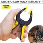 Grampo Com Mola Multiuso Fertak 4" Sargento Grampo Reforçado Para Marceneiro, Serralheiro ou Oficina Mecânica