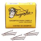 Grampo De Cabelo Para Penteados Nº5 Presilha Caixa 100 Unidades Castanho