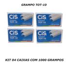 Grampos tot-10 kit 4 caixas com 1000 unidades - cis
