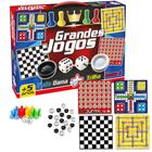 Grandes Jogos 4 tabuleiros Ludo Dama Trilha Junta 4