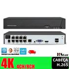 Gravador de Vídeo em Rede 8CH 4K PoE com Detecção Facial - H.265 - NVR para Câmeras IP HD